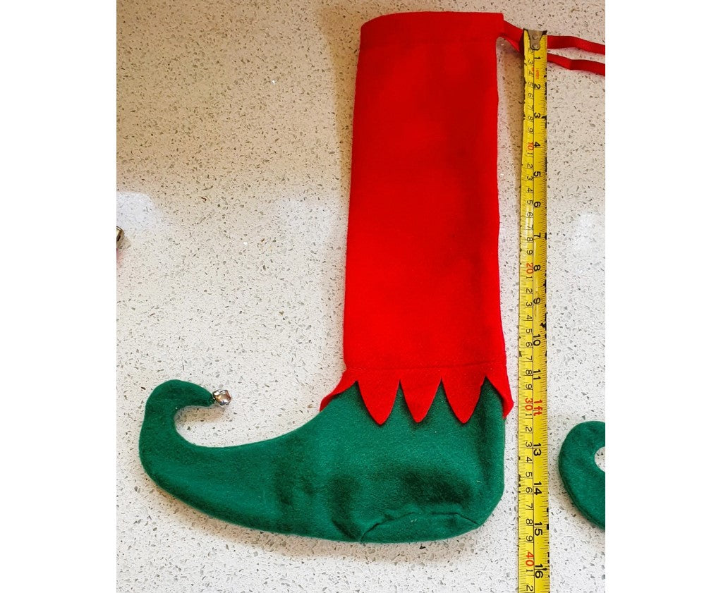 Elfen Weihnachtsstrumpf, Weihnachtselfe, Elfenstiefel, Handarbeit, Traditioneller Weihnachtsstrumpf, Vorgeliebt, Weihnachtsstrumpf, Weihnachtselfen