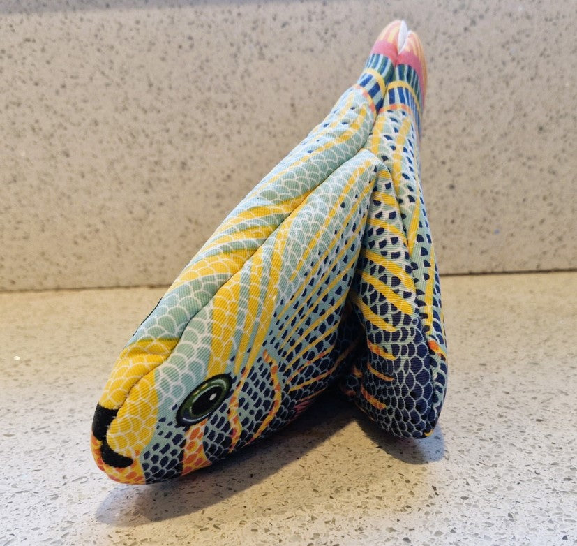 Fisch-Ofenhandschuhe, bunt, schrullig, Ofenhandschuhe, Ofenhandschuhe, Fischform