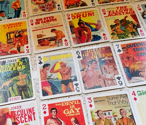 Gay Pulp Art Poker Cards, LGBT, Kitsch, Quirky, Unique, Playing Cards