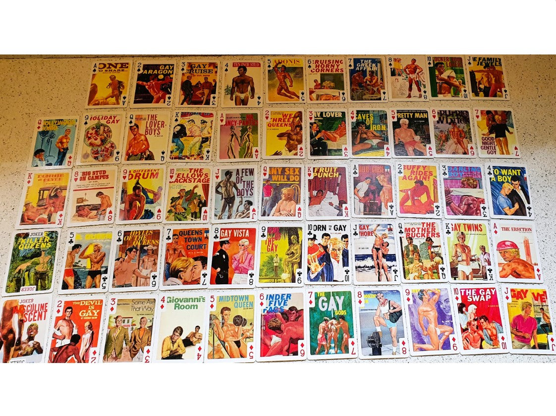Gay Pulp Art Poker Cards, LGBT, Kitsch, Quirky, Unique, Playing Cards