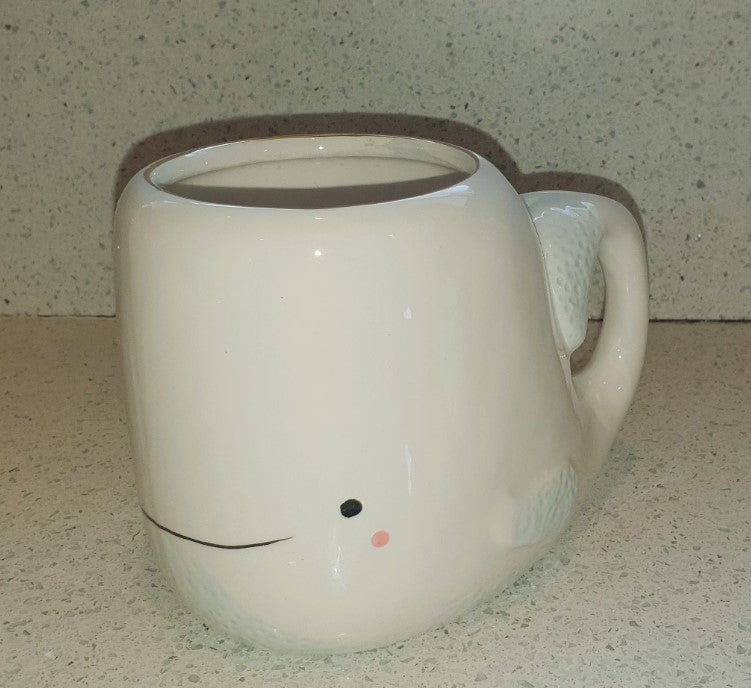 Ceramic Whale Mug, Large Novelty Animal Shaped Mug, Gift, Paperchase, Boxed Original Packaging, New item