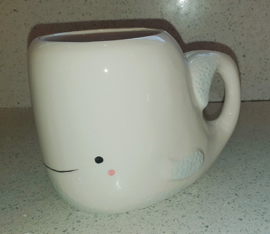 Ceramic Whale Mug, Large Novelty Animal Shaped Mug, Gift, Paperchase, Boxed Original Packaging, New item
