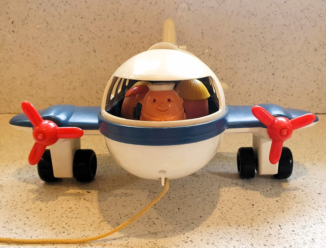 Airfix Weebles Airplane, Vintage, Weebles Plane, With Pilot and Passengers, AIRFIX, England, Airbus - RARE