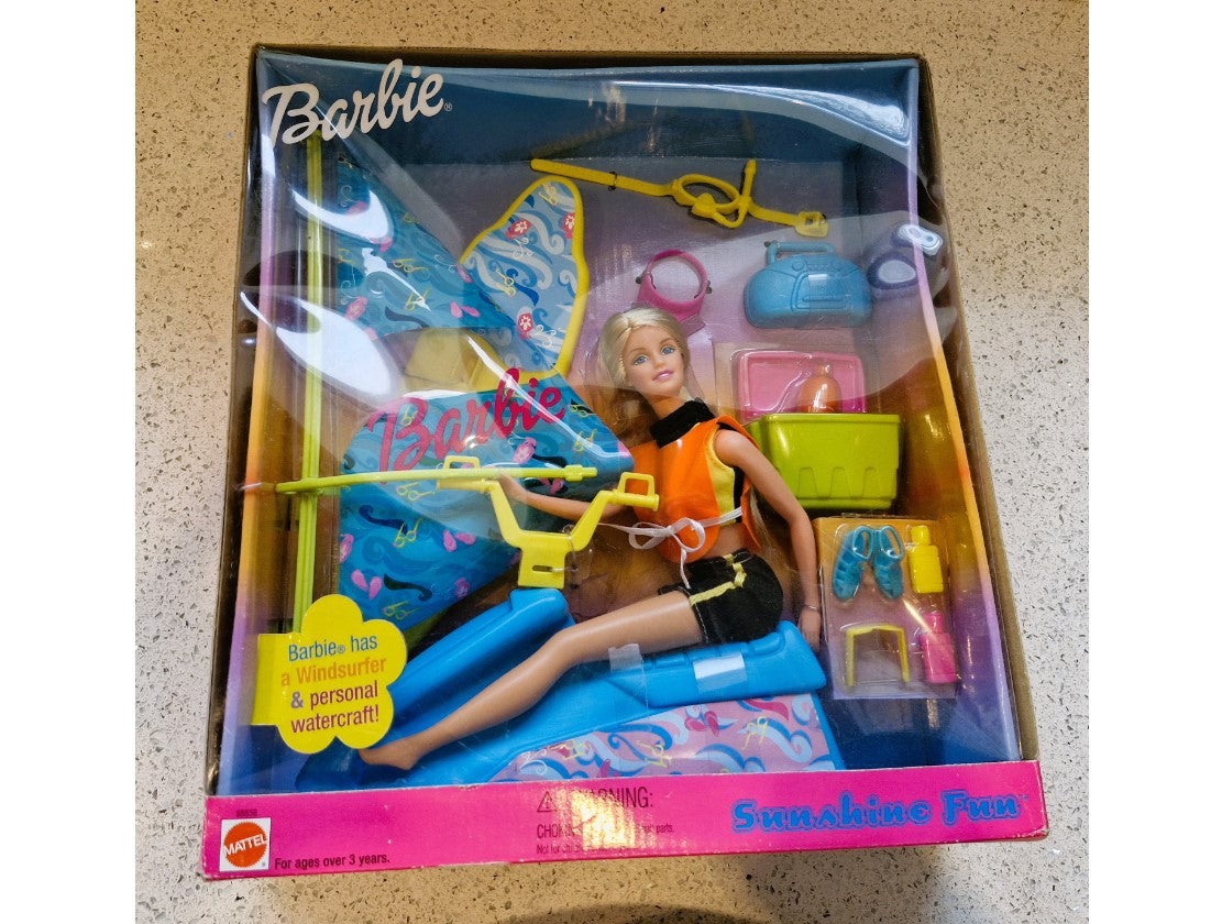 Barbie, Sunshine Fun Play Set, Windsurfer Barbie, Beach Barbie - Mattel  Boxed, Immaculate
