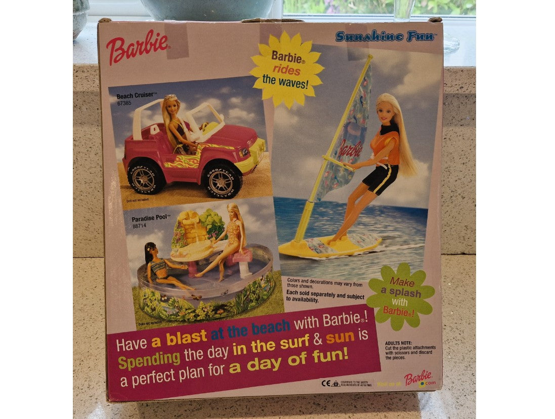 Barbie, Sunshine Fun Play Set, Windsurfer Barbie, Beach Barbie - Mattel  Boxed, Immaculate
