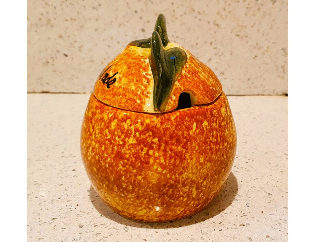 Toni Raymond Marmalade Jar, Ceramic Orange Shaped Jar, Marmalade Pot  Jam Pot, Orange, with lid, 60s Kitchen, Kitsch, Quirky