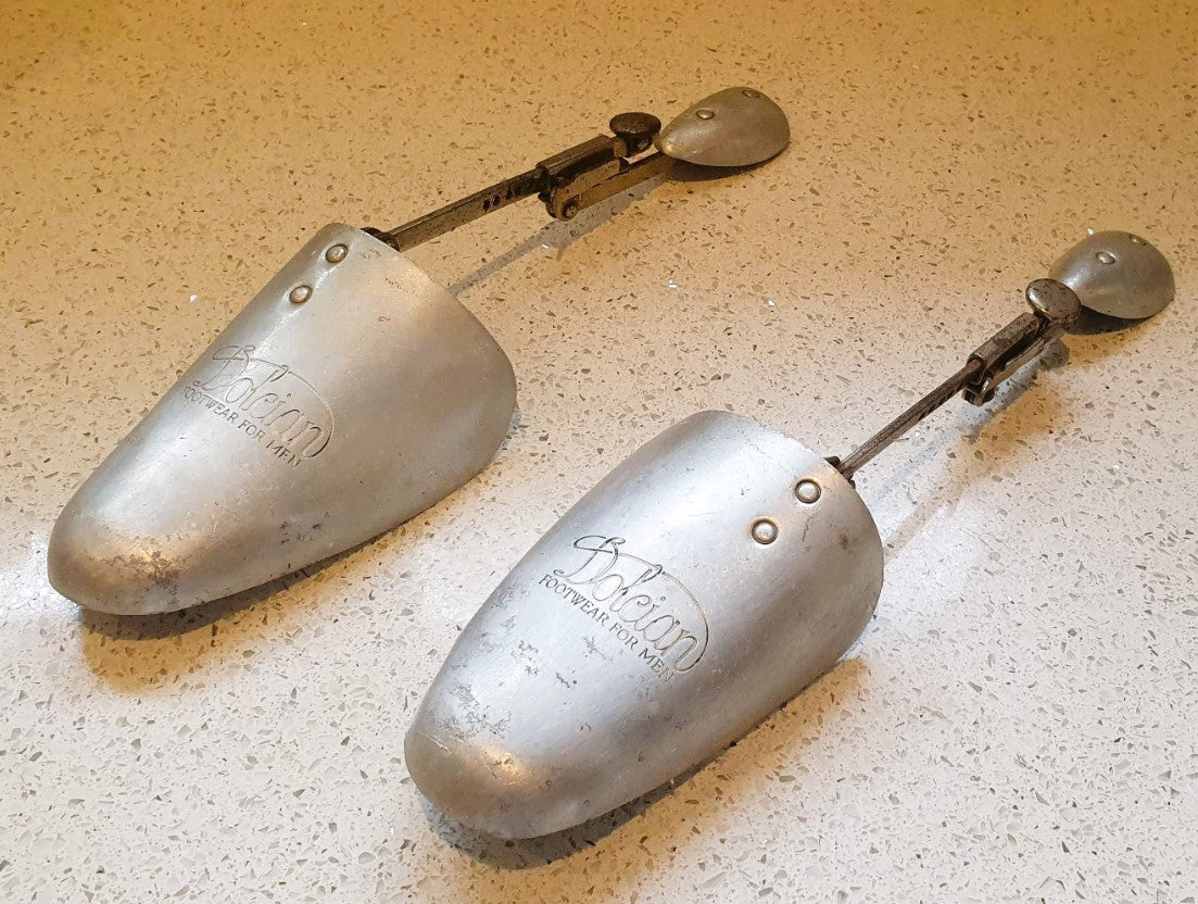 Men's vintage Shoe Trees, Dolcian English silver metal shoe tree, shoe lasts, Fully  Adjustable