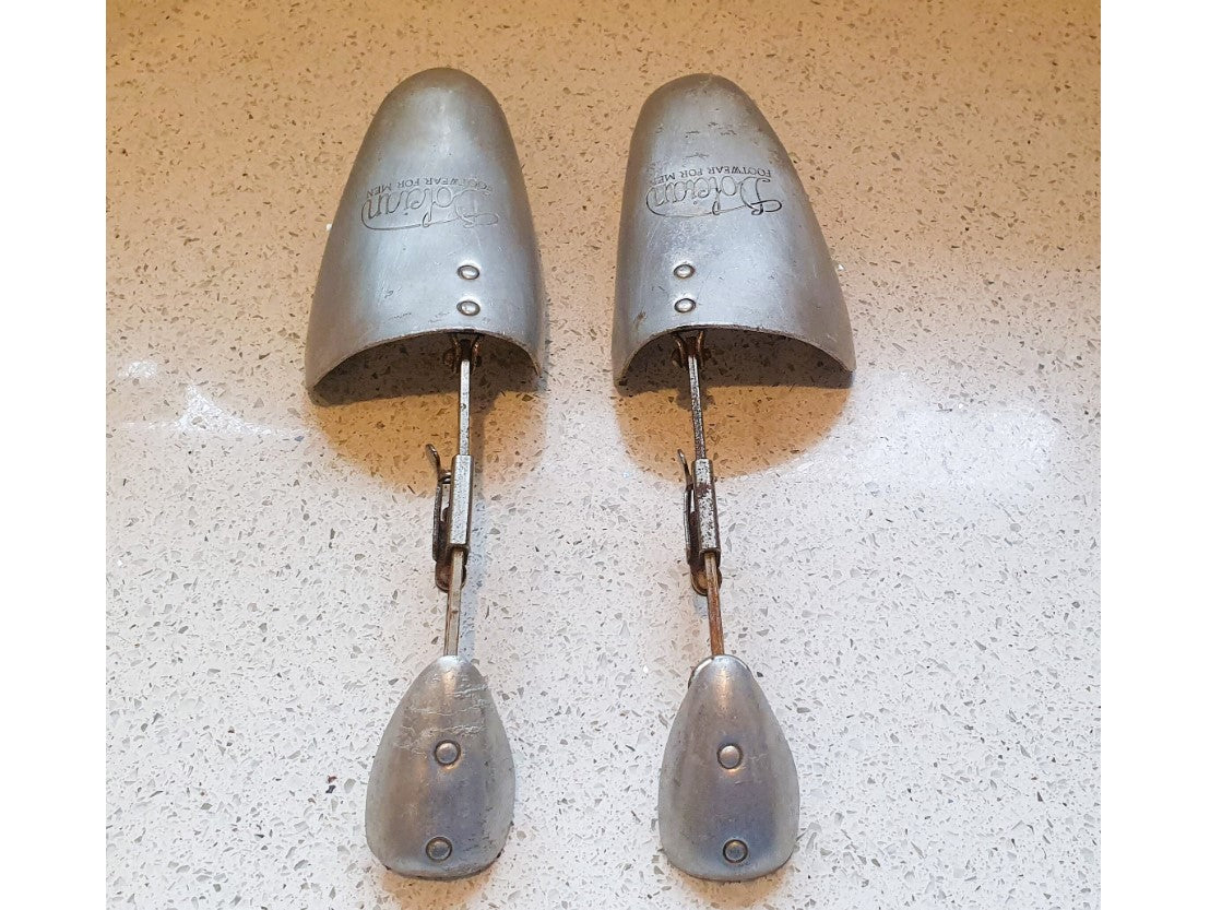 Men's vintage Shoe Trees, Dolcian English silver metal shoe tree, shoe lasts, Fully  Adjustable