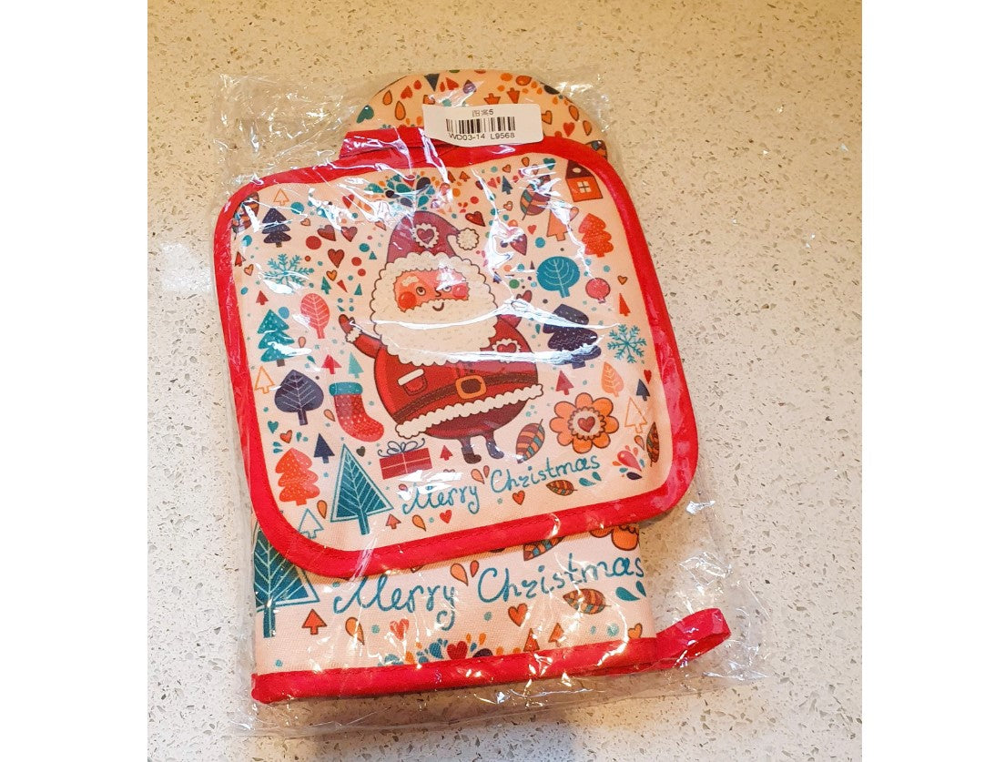 Father Christmas Oven Glove, Christmas Oven Mitt, Sant, Father Christmas, Kitsch, Quirky,