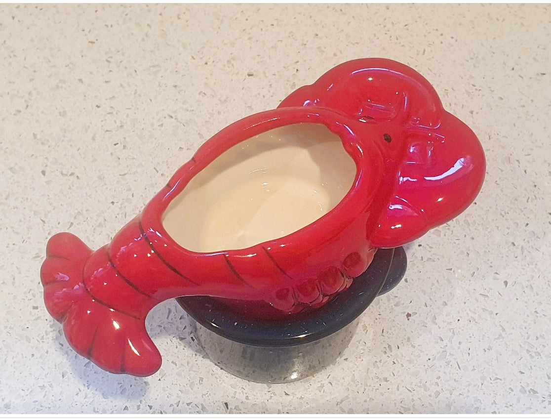 Lobster Butter warmer, Boston Warehouse, Fondue set, Lobster Shaped, Claw shaped Cracker, Boston Warehouse Butter Warmer, Claw Crackers, Vintage