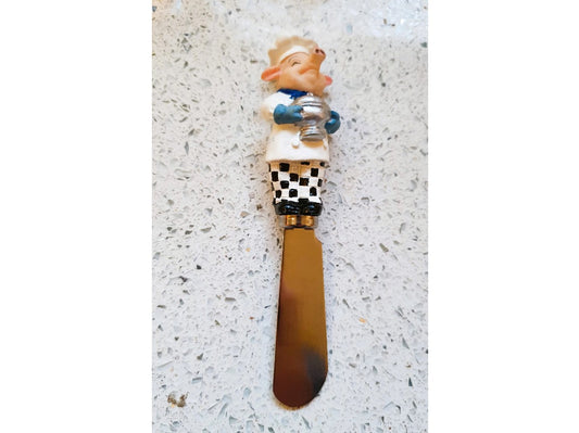Pig Handle Butter Spreader, Pig Chef, Butter Spreader, Salad, Boston Warehouse,  cheese board, charcuterie Board, Novelty, Quirky, Kitsch, Picnic