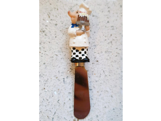 Butter Spreader, Pig Chef Butter Spreader, Salad, Boston Warehouse,  cheese board, charcuterie Board, Novelty, Quirky, Kitsch, Picnic