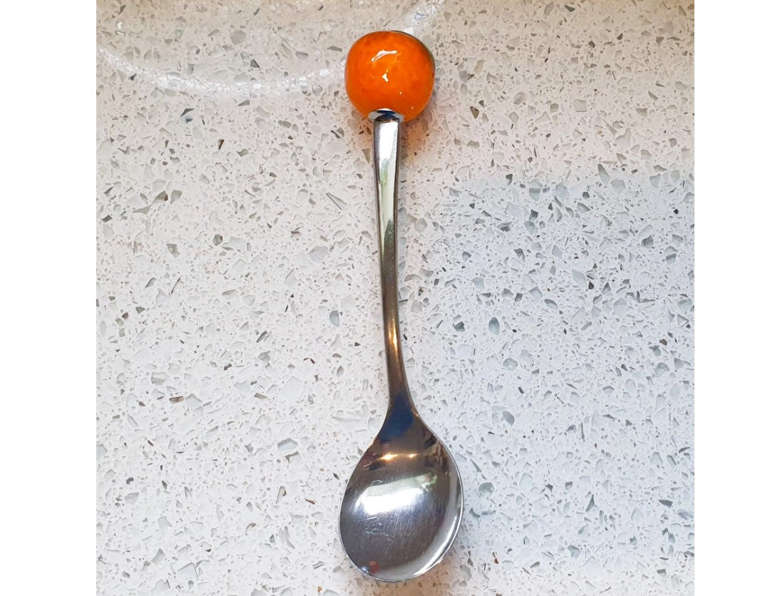 Marmalade Spoon,  Boston Warehouse, Orange handle, Ceramic, Jam Spoon VGC