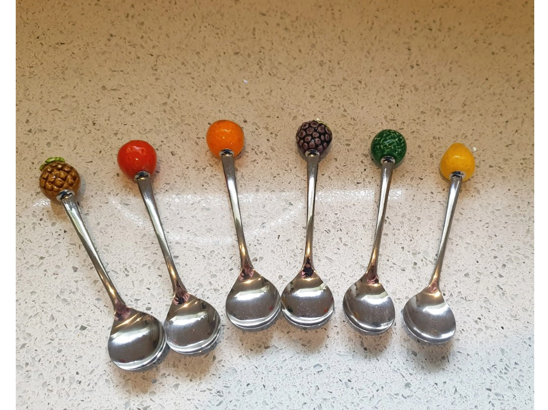 Marmalade Spoon,  Boston Warehouse, Orange handle, Ceramic, Jam Spoon VGC