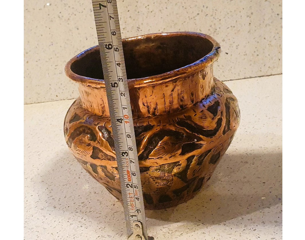 Antique Arabic Copper Pot, Antique Middle Eastern, Brass Pot, Antique Arabic Cache Pot