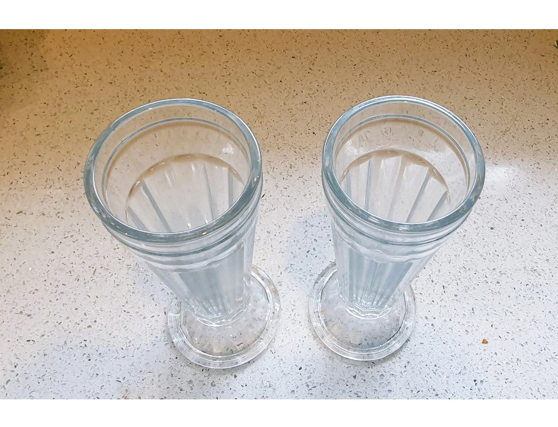 Knickerbocker Glory Glasses, Tall Ice Cream Sundae Glasses, Clear, Transparent Glass, Glass, Vintage