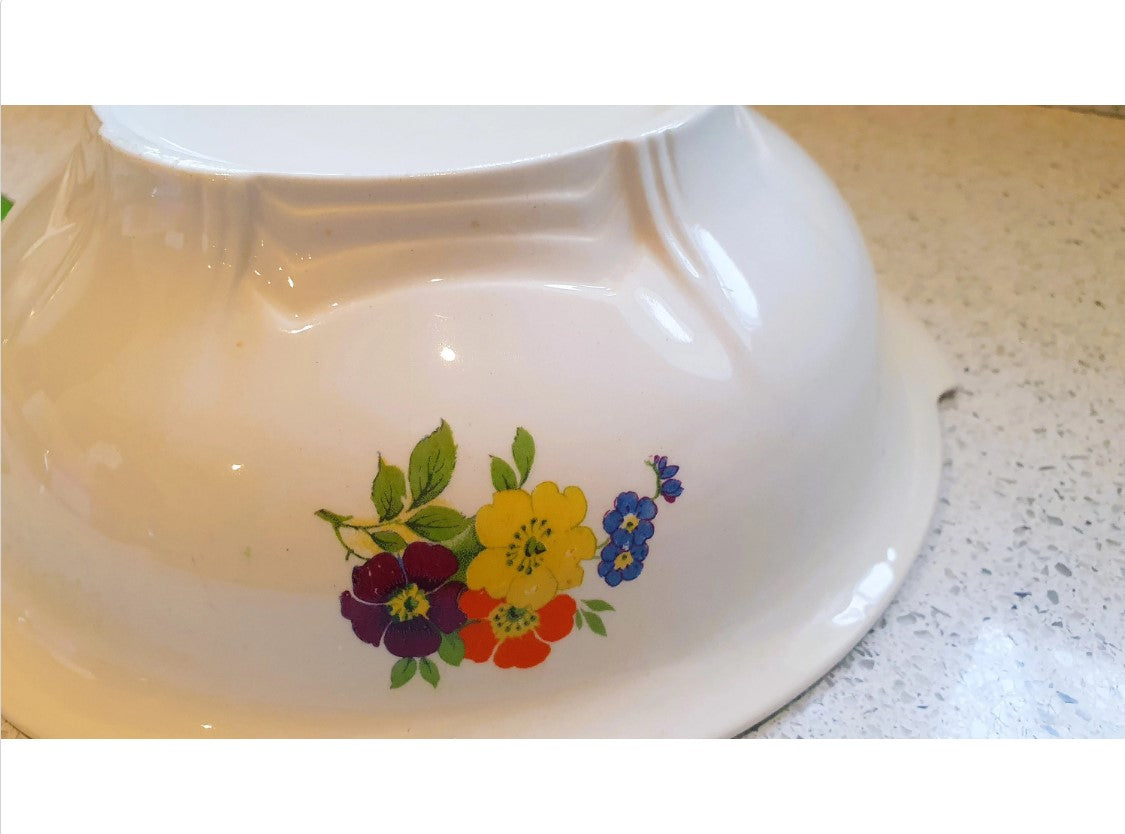 Meakin, Art Deco, Tureen, Green Rimmed, Floral Bowl, Art deco bowls, Alfred Meakin
