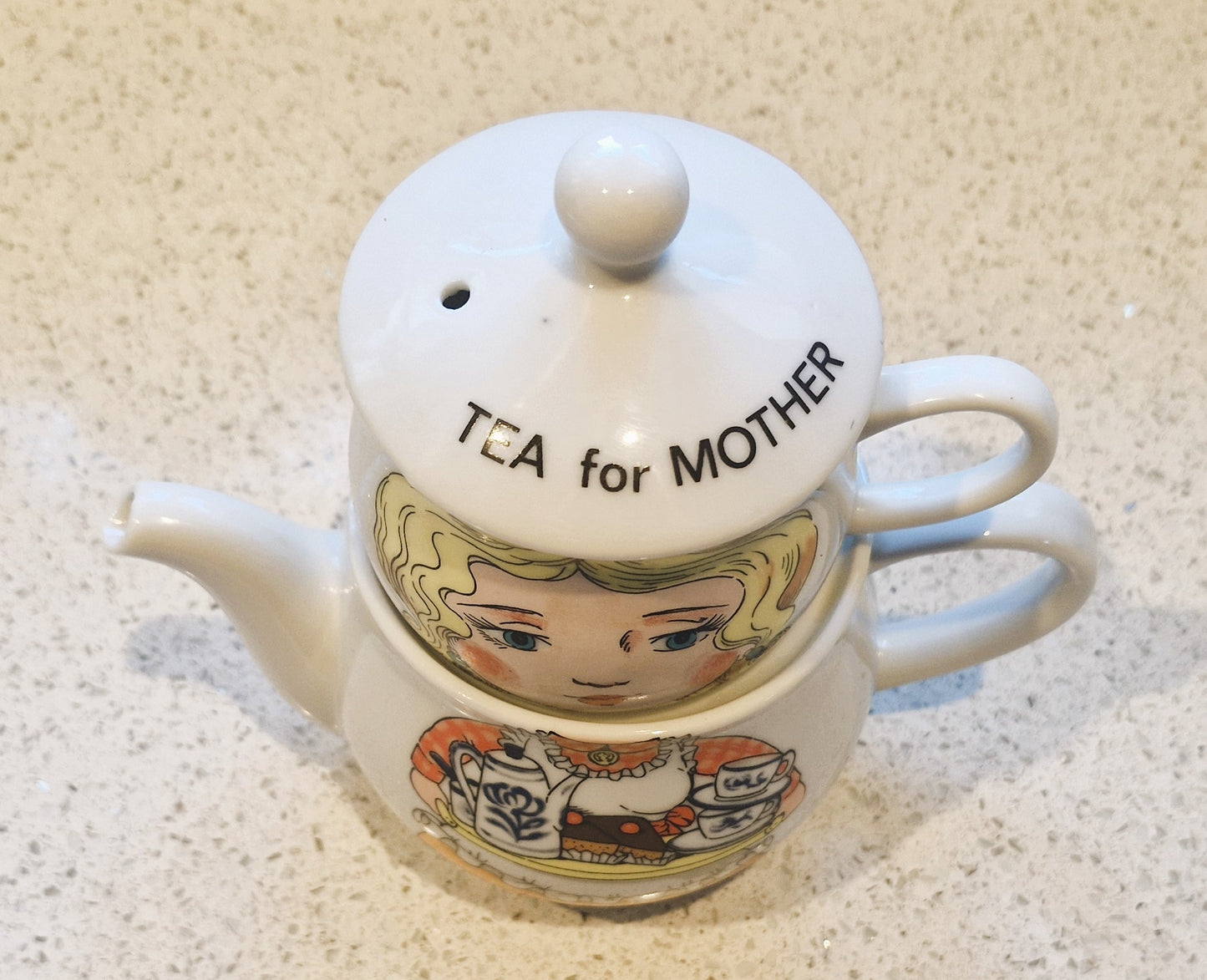 Tea for mother vintage Teapot 