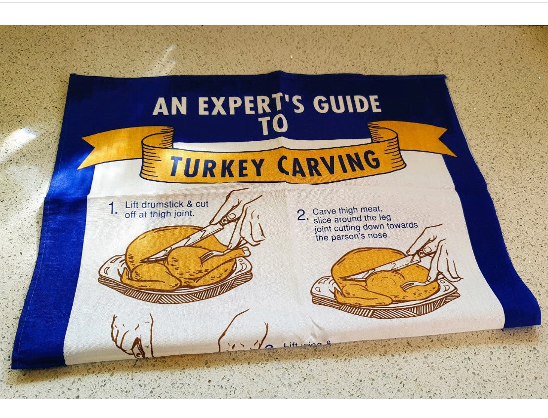 Bacofoil Tea Towel, How to Cook a Turkey, NEW, Vintage Stock,