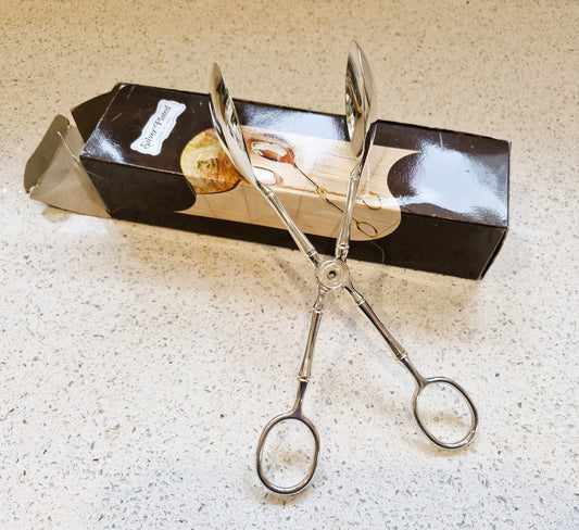 Silver Salad Serving Tongs, Italian, Silver Plated, Very Good Condition, Vintage, Salad Servers, 70s, 80s, Dining, Bamboo Pattern