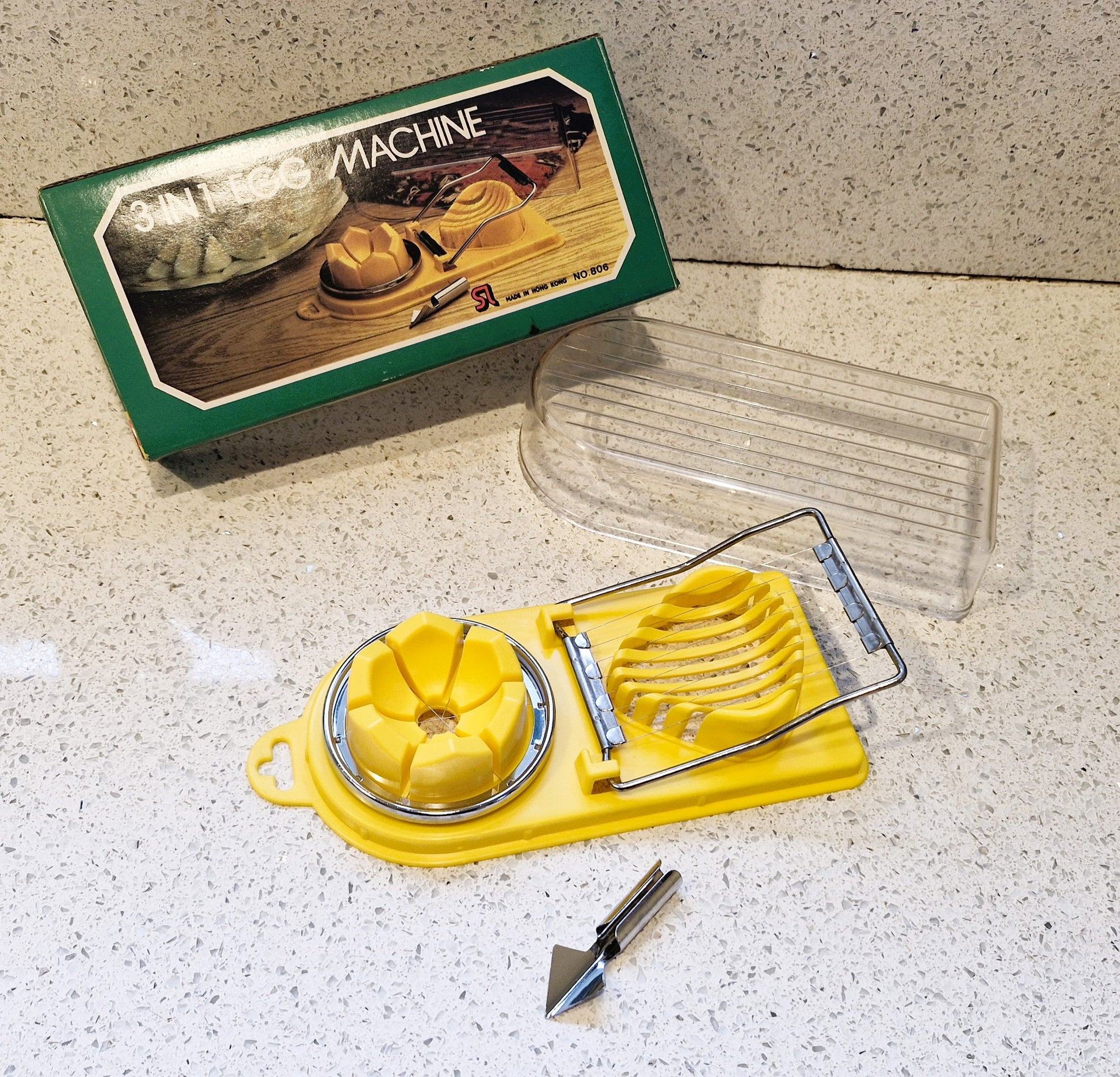 Vintage Egg Slicer, 3 in One Egg Machine,