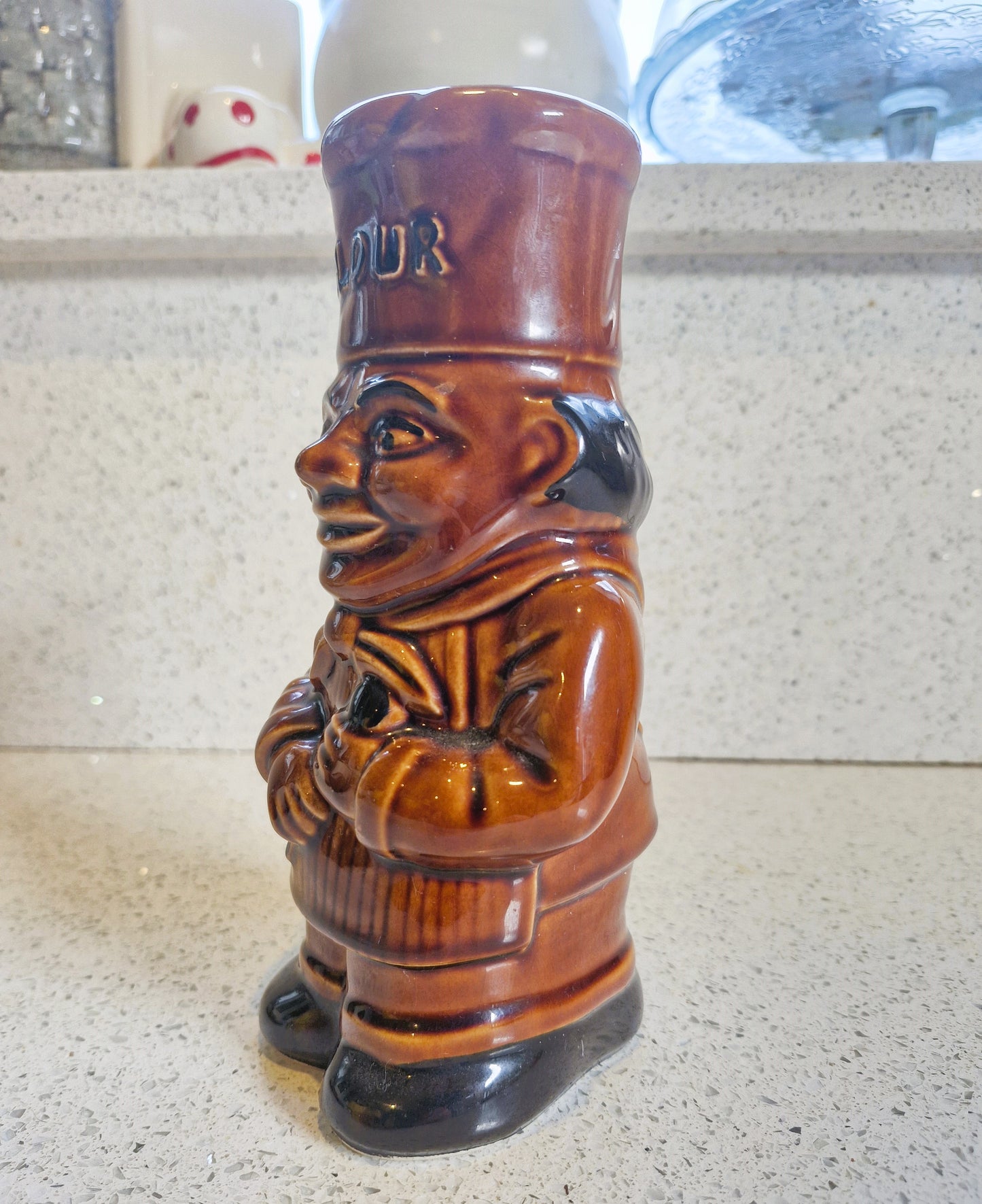 Vintage English Flour Shaker, Flour Sifter, Ceramic, Mid century, Vintage Baking, Vintage Baker, Price & Kensington, Kitchenalia