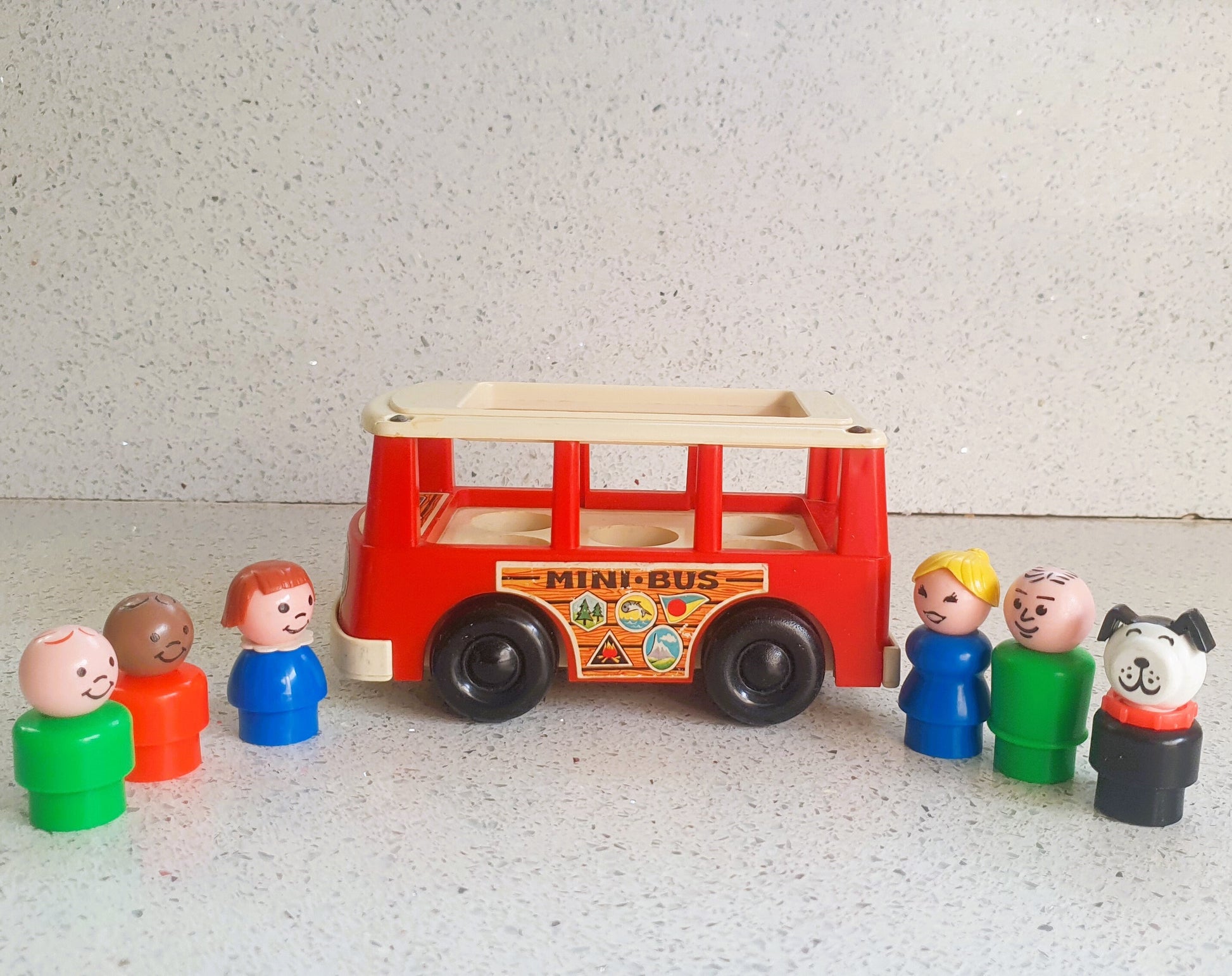 Fisher-Price Play Family mini Bus / Play Family Mini Van, Little People, Fisher Price Mini Bus, Fisher Price Mini Van,  with Box