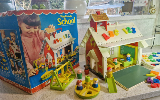 Fisher Price Play family School, 70s fisher Price Toys 