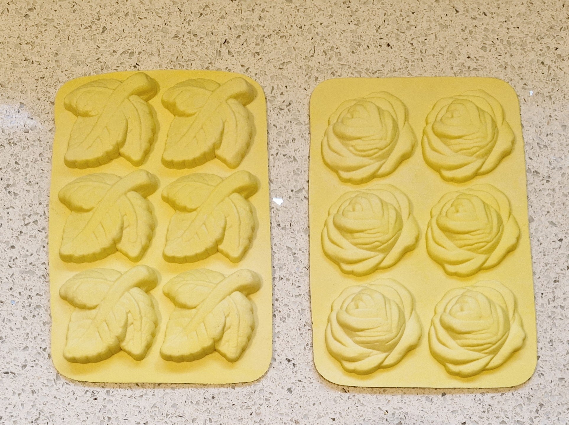 Vintage, Irvinware Butter Molds, Rose, Leaf, 