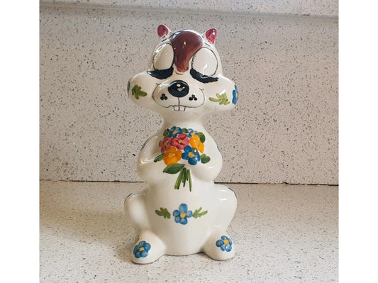 Vintage, Quadrifoglio, Chipmunk, Squirrel, Money Box, Kitsch, Quirky, 60s, piggy bank, Quirky, Vintage, 
