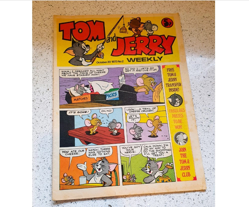 Vintage Tom and Jerry Comic, 1973, October 20, No. 2,  Original