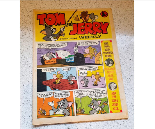 Vintage Tom and Jerry Comic, 1973, October 20, No. 2,  Original