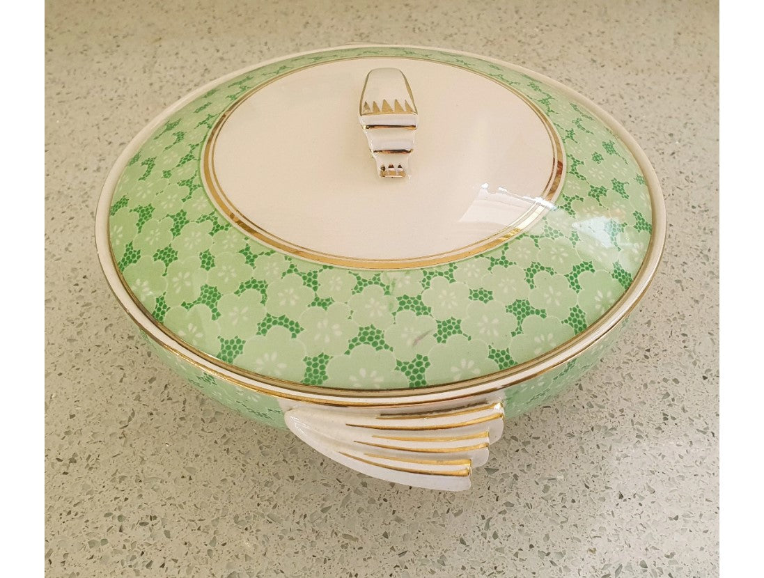 Wedgewood, Mossley, Green and Cream, Tureen, Serving dish, with lid, Wedgewood, Mossley, Dinner Service,