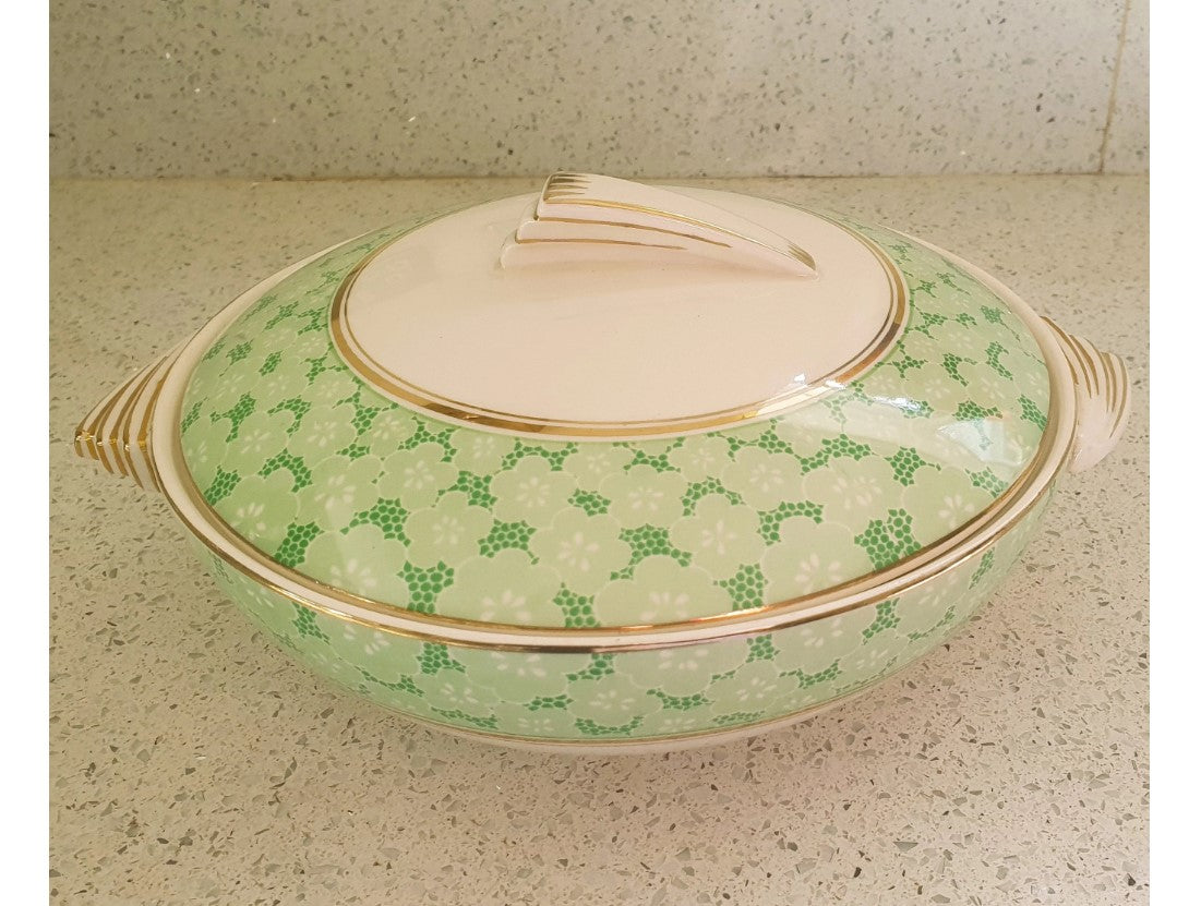 Wedgewood, Mossley, Green and Cream, Tureen, Serving dish, with lid, Wedgewood, Mossley, Dinner Service,