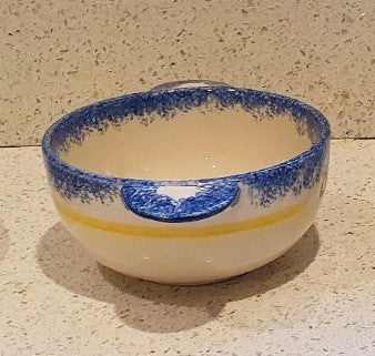 Vintage, Ambôise, Quimper French Pottery Two Handled Porridge Bowls, man, Breton Costume, Amboise,