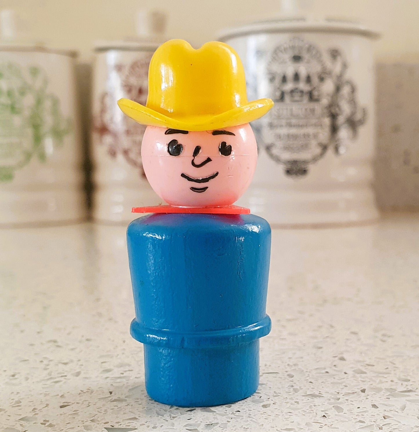 Vintage Fisher Price Little People Ferris Wheel #969 1966, Première version, Bon état - Wooden People - RARE - Grande-Bretagne