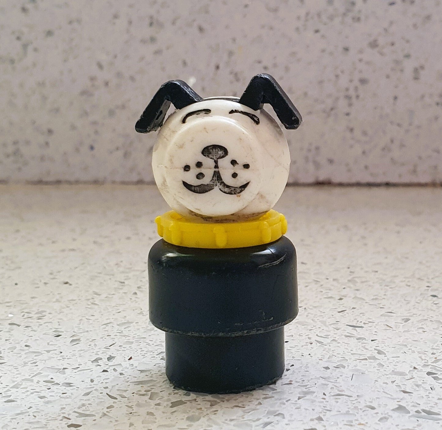 Vintage, Fisher-Price little people, Dog with Yellow Collar, Fisher Price Dog with Red Collar