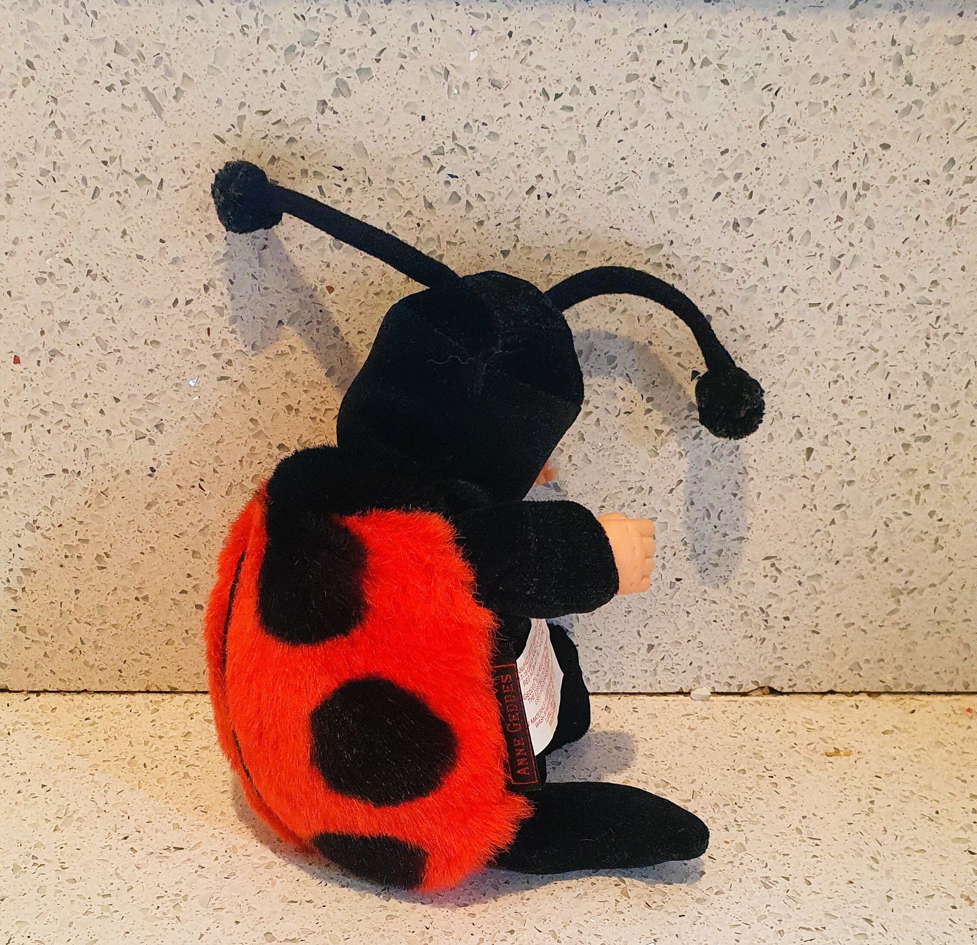 Anne Geddes, Ladybird, Ladybug, Geddes Ladybird, geddes Lady Bug, Geddes, Collectible, Baby beanie, plush, Sleeping