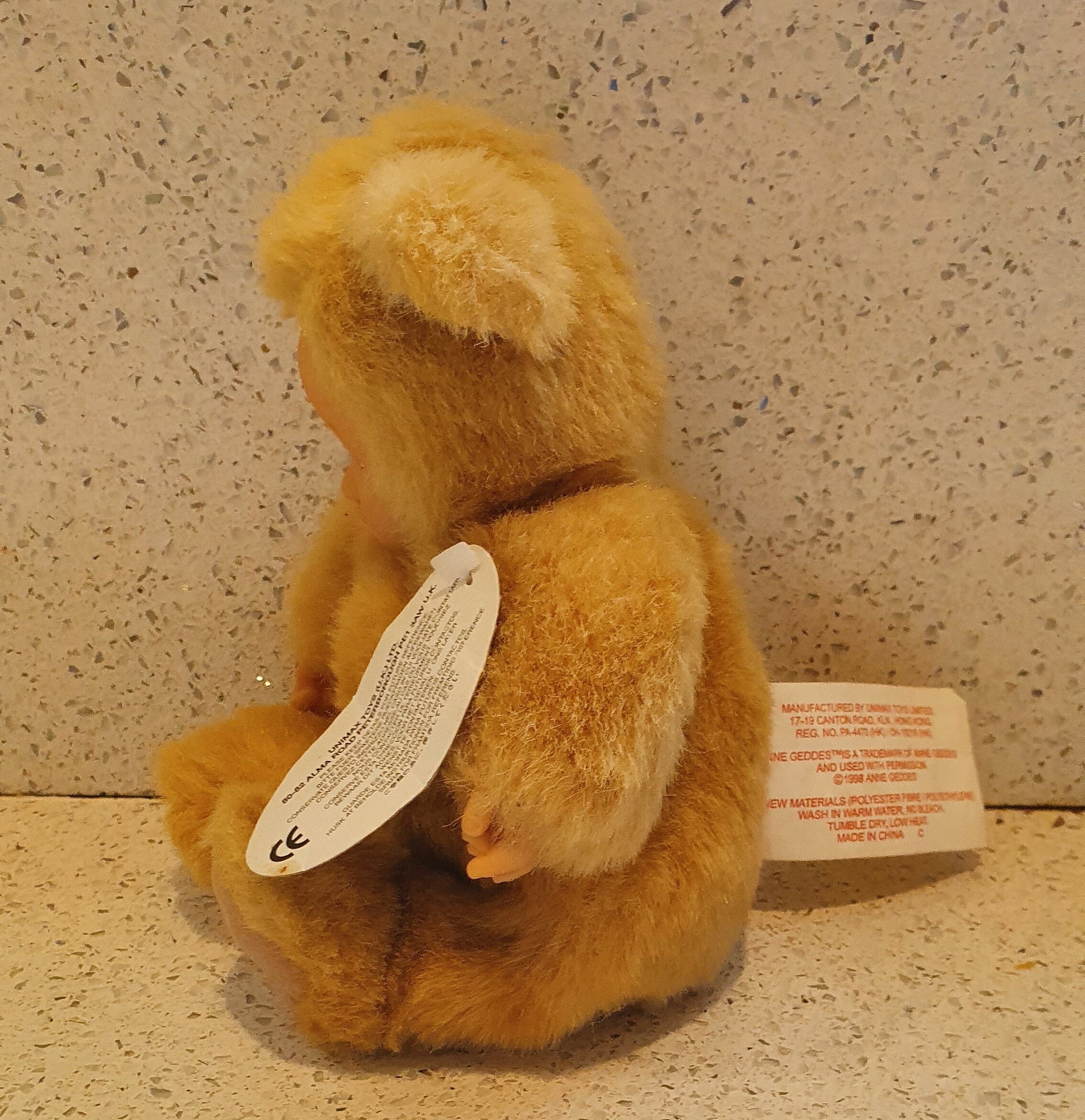 Anne Geddes Baby Bear Doll, Plush, Geddes Baby Bear doll, Cute, Quirky, 1990s Vintage Toy, 1997