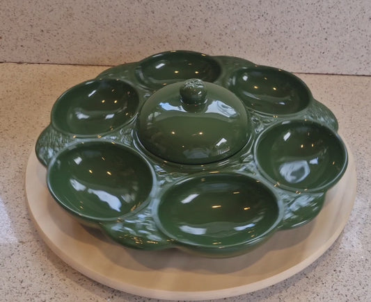 Lazy Susan Sectional Platter: Sectional Serving Platter, Rotating